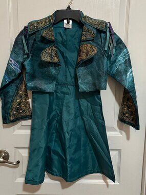 Disney Store Descendants Uma Faux Leather Jacket Pirate Costume Girls Size 7/8